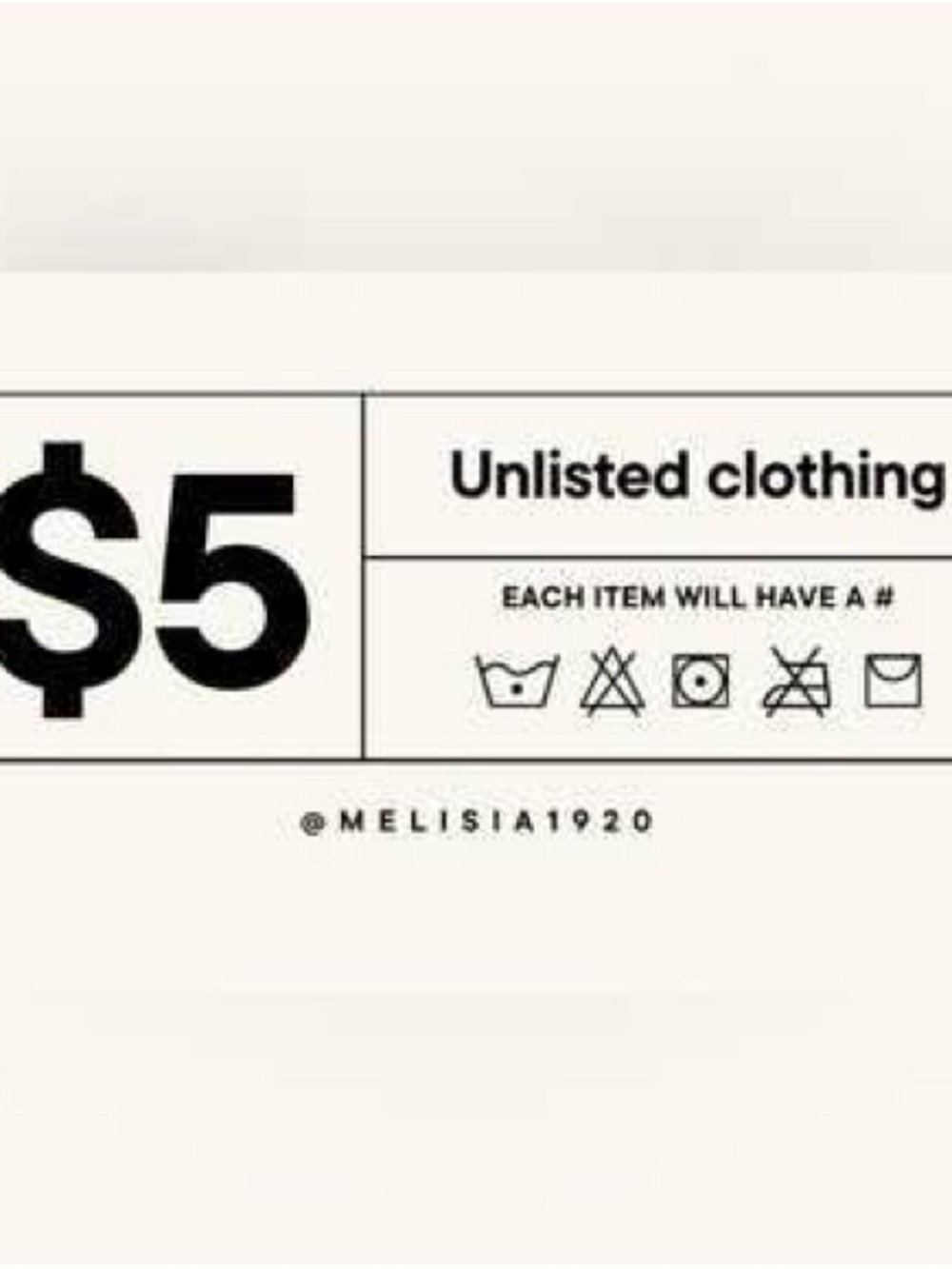 Unlisted Clothing Cream Graphic Sign